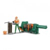 Bruder Set Forestier cu Muncitor, Accesorii, Fierastrau, Topor, Casca Protectie. Jucarie Baieti 4+ Ani
