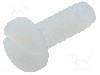 Surub UNC 6-32, poliamida, lungime 9.53mm, cap rotund, pas filet {{Pas filet}}, KEYSTONE - 9335