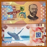 !!! SUA = FANTASY NOTE = ALASKA - 2021 - UNC / AL 49 - LEA STAT / POLIMER