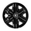 Set 4 capace roti hubcaps fast black R15 Compatibil Cu Seat, Autohelix MSA