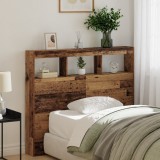 VidaXL Cap de Pat Lemn Vechi 120 x 17 x 102 cm Cap de Pat Rustic Stocare
