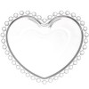 Bol de sticla elegant in forma de inima Pufo Heart pentru servire alune, fistic, bomboane, gustari, 22 cm