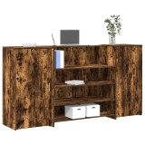 Cumpara ieftin Birou de recepție stejar afumat 200x50x103,5 cm lemn prelucrat