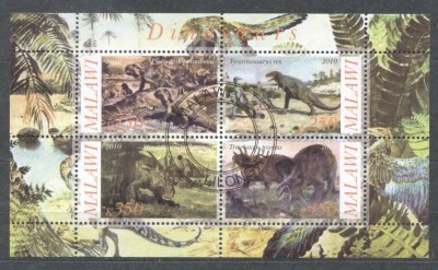 Malawi 2010 Dinosaurs, perf.sheetlet, used T.006 foto