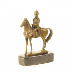 Napoleon pe cal- statueta din bronz pe un soclu din marmura UP-3