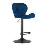 Cumpara ieftin Scaun de bucatarie/bar, Artool, West, rotativ, catifea, bleumarin si negru, 46x48.5x90-111 cm