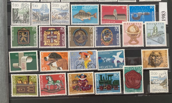 ELVETIA 1983, An complet, serii MNH
