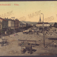 2368 - SIGHET, Maramures, Market, Romania - old postcard - used - 1908