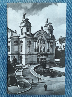 672 - Cluj-Napoca, Teatrul National / Carte postala RPR circulata foto