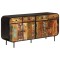 Gossi dulap, 140x35x70 cm, lemn masiv reciclat si metal