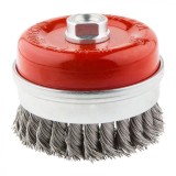 Perie cupa dreapta, sarma, , 100 mm x M14, Inox 57H587