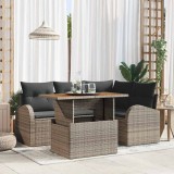 VidaXL Set de canapele pentru grădină 5 pcs Gri 100 x 55 x 73 cm