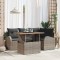 vidaXL Set de canapele pentru grădină 5 pcs Gri Rattan poli
