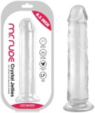 Dildo Crystal Jellies Realistic 21.6 cm Transparent din Jelly Translucid cu Baza Ventuza (Fara Ftalati, Fara Latex)