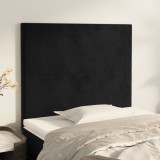 VidaXL Tăblii de pat, 2 buc, negru, 80x5x78/88 cm, catifea