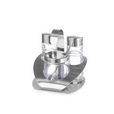 Set 3 recipiente condimente Hendi, otel inoxidabil, 100x95x(H)115 mm foto