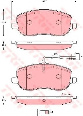 Set placute frana,frana disc FIAT CROMA (194) (2005 - 2016) TRW GDB1636