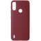 Husa silicon TPU mat rosu visiniu pentru Motorola Moto E7 Power