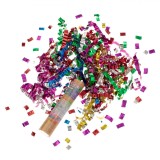 Tun Confetti, Party Popper, 20cm, Benz Colorate Metalizate, Multicolor