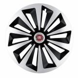 Set 4 capace roti Fox Gri-Negru R16 Compatibil Cu Fiat