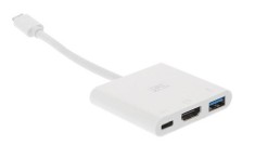 Adaptor TnB USB-C / USB 3.0 + HDMI + USB-C Alb foto