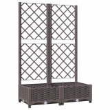 Cumpara ieftin Jardiniera de gradina cu spalier maro, 80x40x121,5 cm, PP