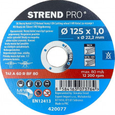 Strend Pro 125x1,0x22,2 mm, roată de tăiat metal, pachet de 10 bucăți