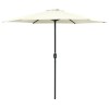 VidaXL Umbrelă de soare grădină st&acirc;lp aluminiu alb nisipiu 270x246 cm 47345