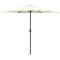 vidaXL Umbrelă de soare grădină st&acirc;lp aluminiu alb nisipiu 270x246 cm 47345