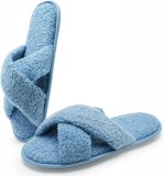Papuci de casa confortabili pentru femei WateLves, microfibra/spuma de memorie/cauciuc, albastru, 42-43