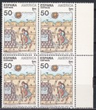 Spania 1989 - America UPAEP - Arta nativilor americani, Bloc de 4, MNH, Nestampilat