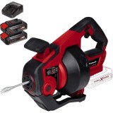 Einhell TE-DA 18/760 Li PXC + Twinpack CB + 4514095 - Aparat de desfundat tevi 16-55 mm + Set 2 acumulatori si incarcator Li-Ion 18 V 2.5 Ah