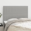 VidaXL Tăblii de pat, 4 buc, gri deschis, 72x5x78/88 cm, textil 3116568