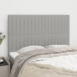 Cumpara ieftin Tăblii de pat, 4 buc, gri deschis, 72x5x78/88 cm, textil