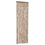 Cumpara ieftin Perdea pentru insecte, bej si maro inchis, 56x200 cm, chenille