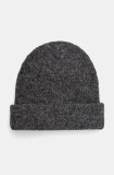 Gestuz caciula de lana culoarea gri, de lana, din tricot gros, 10909858