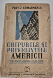 1940 Petru Comarnescu, Chipurile si privelistile Americii, 18 Gravuri P Grant si 2 harti, interbelica