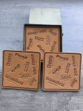 Suporti din piele pentru pahare , set 6 buc