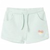 Pantaloni scurți de copii cu șnur, verde mentă deschis combinat, 140 10978, vidaXL