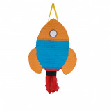 Pinata personalizata model Racheta, 45 cm, multicolor