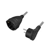 PRELUNGITOR LOGILINK, Schuko x 1, conectare prin Schuko (T), cablu 3 m, 16 A, fara protectie, negru, &quot;LPS104&quot; (timbru verde 0.18 lei)