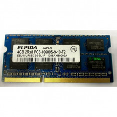 MEMORIE LAPTOP DDR3 ELPIDA 4GB 2RX8 PC3-10600S-9-10-F2ï»¿