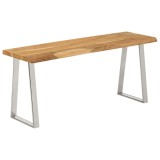 Gossi banca cu margini naturale 105 cm, lemn masiv de acacia