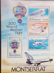 Montserrat 1983 avioane zepelin baloane transporturi aeriene bloc MNH foto