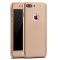 Husa Full Cover 360&deg; (fata + spate + geam sticla) pentru Apple iPhone 7 Plus, auriu