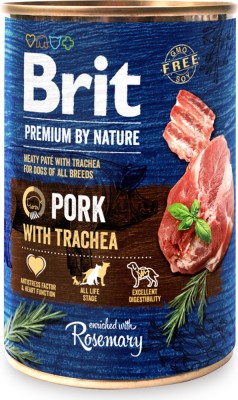 Brit, Conserva caini cu porc si trahee, 400 g foto