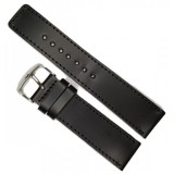Cumpara ieftin Curea ceas HANDMADE Piele Naturala Neagra 24 si 28mm | Marime XL