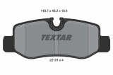 Set placute frana TEXTAR 2210101