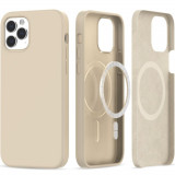 Husa Tech-Protect Silicone MagSafe pentru Apple iPhone 12/12 Pro Beige, Silicon, Carcasa