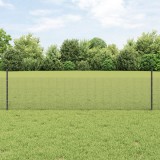 VidaXL Gard din s&acirc;rmă sudată cu 22 posturi gri 0.5x50 m oțel